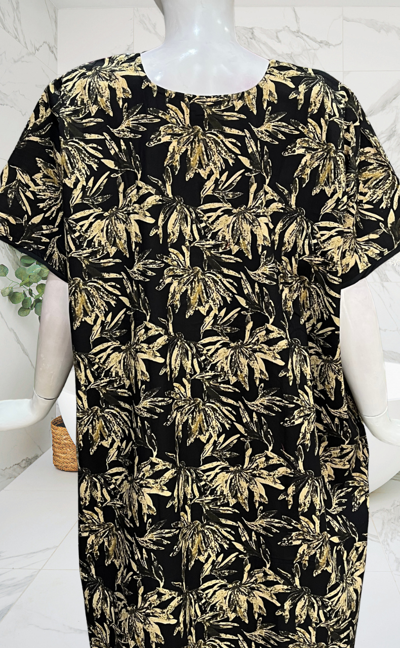 Black Garden Pure Cotton Nighty. Pure Durable Cotton | Laces and Frills