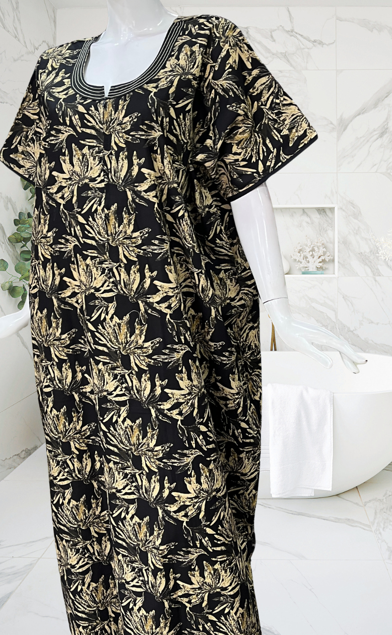Black Garden Pure Cotton Nighty. Pure Durable Cotton | Laces and Frills