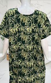 Bottle Green Garden Pure Cotton Nighty. Pure Durable Cotton | Laces and Frills