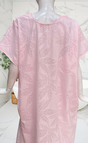 Pink Leafy Soft Cotton Nighty. Soft Breathable Fabric | Laces and Frills