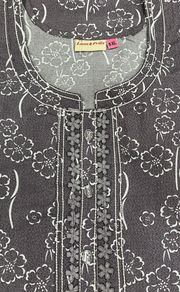 Mauve Floral Spun Nighty. Flowy Spun Fabric | Laces and Frills