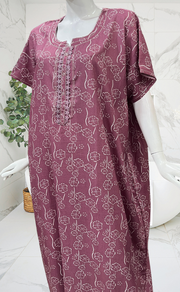 Pink Floral Spun Nighty. Flowy Spun Fabric | Laces and Frills