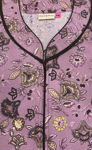 English Pink Floral Spun Nighty. Flowy Spun Fabric | Laces and Frills