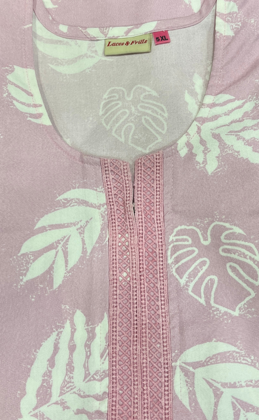 Baby Pink Spun Nighty. Flowy Spun Fabric | Laces and Frills