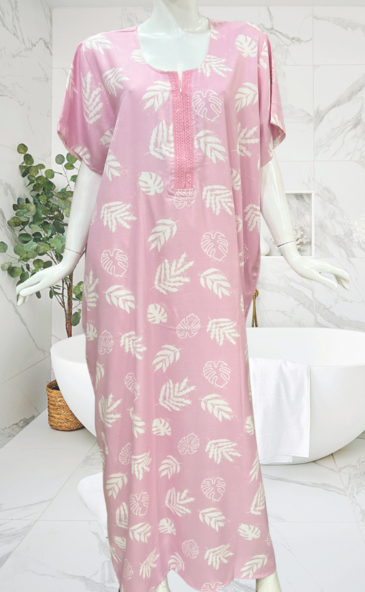 Baby Pink Spun Nighty. Flowy Spun Fabric | Laces and Frills