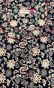 Black Garden Pure Cotton Long Sleeve Nighty. Pure Durable Cotton | Laces and Frills