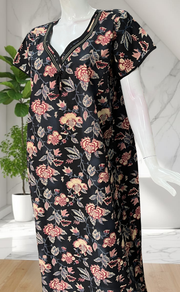 Black Garden Pure Cotton Nighty. Pure Durable Cotton | Laces and Frills