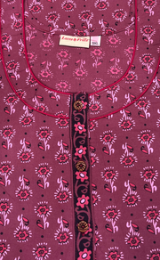 Pink Tiny Flora Pure Cotton Nighty. Pure Durable Cotton | Laces and Frills