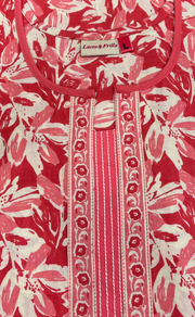 Peach Leafy Pure Cotton Nighty. Pure Durable Cotton | Laces and Frills