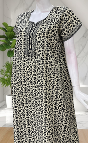 Off White Flora Pure Cotton Nighty. Pure Durable Cotton | Laces and Frills