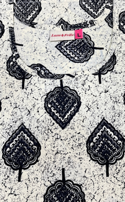 Off White Leafy Pure Cotton Nighty. Pure Durable Cotton | Laces and Frills