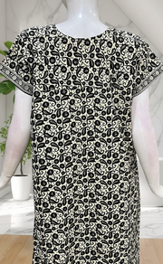 Off White Paisley Print Pure Cotton Nighty. Pure Durable Cotton | Laces and Frills