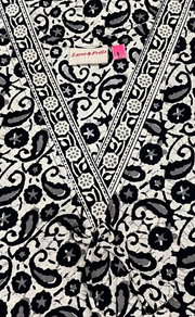 Off White Paisley Print Pure Cotton Nighty. Pure Durable Cotton | Laces and Frills