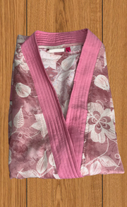 Pink Floral 2-Piece Spun House Coat & Nighty Set| Laces and Frills