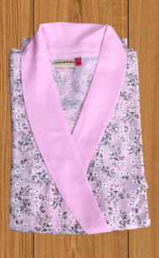Pink Garden 2-Piece Boutique Cotton House Coat & Nighty Set| Laces and Frills