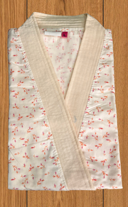 Peach Leafy 2-Piece Boutique Cotton House Coat & Nighty Set| Laces and Frills