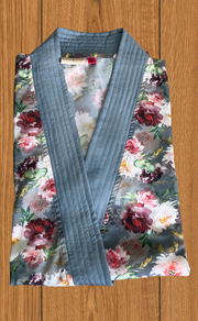 Grey Garden 2-Piece Soft Cotton House Coat & Nighty Set| Laces and Frills