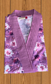 Lavender Garden 2-Piece Soft Cotton House Coat & Nighty Set| Laces and Frills