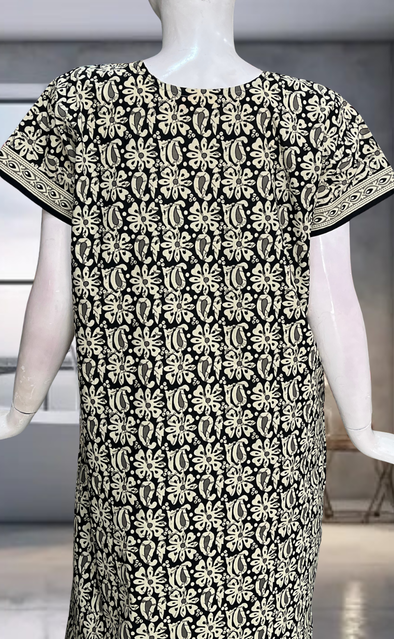Black Garden Pure Cotton Nighty. Pure Durable Cotton | Laces and Frills