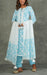Light Sky Blue Floral Kurti With Pant And Dupatta Set  .Pure Versatile Cotton. | Laces and Frills - Laces and Frills