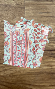 Light Sea Green/Peach Garden Kurti With Pant And Dupatta Set  .Pure Versatile Cotton. | Laces and Frills - Laces and Frills