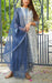 White/Blue Floral Kurti With Afgani Salwar And Dupatta Set.Pure Versatile Cotton. | Laces and Frills - Laces and Frills