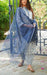 White/Blue Floral Kurti With Afgani Salwar And Dupatta Set.Pure Versatile Cotton. | Laces and Frills - Laces and Frills