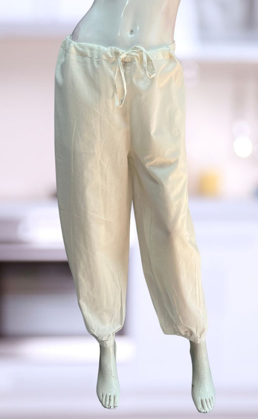 White Pathani Pants . Pure Cotton Fabric | Laces and Frills - Laces and Frills