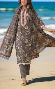 Black Jaipur Cotton Kurti With Pant And Dupatta Set  .Pure Versatile Cotton. | Laces and Frills - Laces and Frills