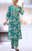 Teal Green Floral Jaipur Cotton Kurti With Pant And Dupatta Set  .Pure Versatile Cotton. | Laces and Frills - Laces and Frills