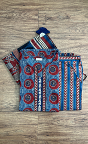 Blue Abstract Jaipur Cotton Kurti With Pant And Dupatta Set.Pure Versatile Cotton. | Laces and Frills - Laces and Frills