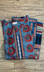 Blue Abstract Jaipur Cotton Kurti With Pant And Dupatta Set.Pure Versatile Cotton. | Laces and Frills - Laces and Frills