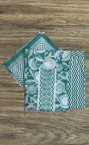 Pista Green Floral Jaipur Cotton Kurti With Pant And Dupatta Set. Pure Versatile Cotton. | Laces and Frills
