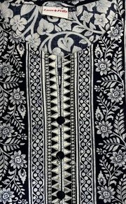 Black Garden Jaipur Cotton Kurti With Pant And Dupatta Set. Pure Versatile Cotton. | Laces and Frills