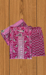 Pink Garden Jaipur Cotton Kurti With Pant And Dupatta Set. Pure Versatile Cotton. | Laces and Frills
