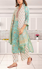 Brook Green Garden Jaipur Cotton Kurti With Pant And Dupatta Set. Pure Versatile Cotton. | Laces and Frills