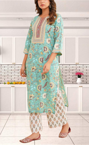Brook Green Garden Jaipur Cotton Kurti With Pant And Dupatta Set. Pure Versatile Cotton. | Laces and Frills
