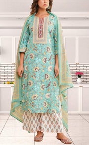 Brook Green Garden Jaipur Cotton Kurti With Pant And Dupatta Set. Pure Versatile Cotton. | Laces and Frills