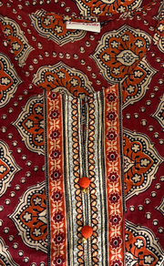 Maroon Garden Jaipur Cotton Kurti With Pant And Dupatta Set. Pure Versatile Cotton. | Laces and Frills