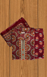 Maroon Garden Jaipur Cotton Kurti With Pant And Dupatta Set. Pure Versatile Cotton. | Laces and Frills