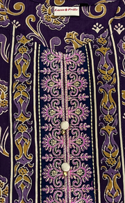 Violet Floral Jaipur Cotton Kurti With Pant And Dupatta Set. Pure Versatile Cotton. | Laces and Frills