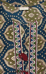 Indigo Blue Ethnic Print Jaipur Cotton Kurti With Pant And Dupatta Set. Pure Versatile Cotton. | Laces and Frills