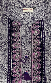Purple Ethnic Print Jaipur Cotton Kurti With Pant And Dupatta Set. Pure Versatile Cotton. | Laces and Frills
