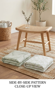 Blanket | Dohar. Green Leafy soft & Cozy. Two Pc Single bed | Laces and Frills - Laces and Frills