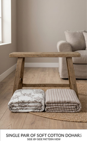 Blanket | Dohar. Brown Garden soft & Cozy. Two Pc Single bed | Laces and Frills - Laces and Frills