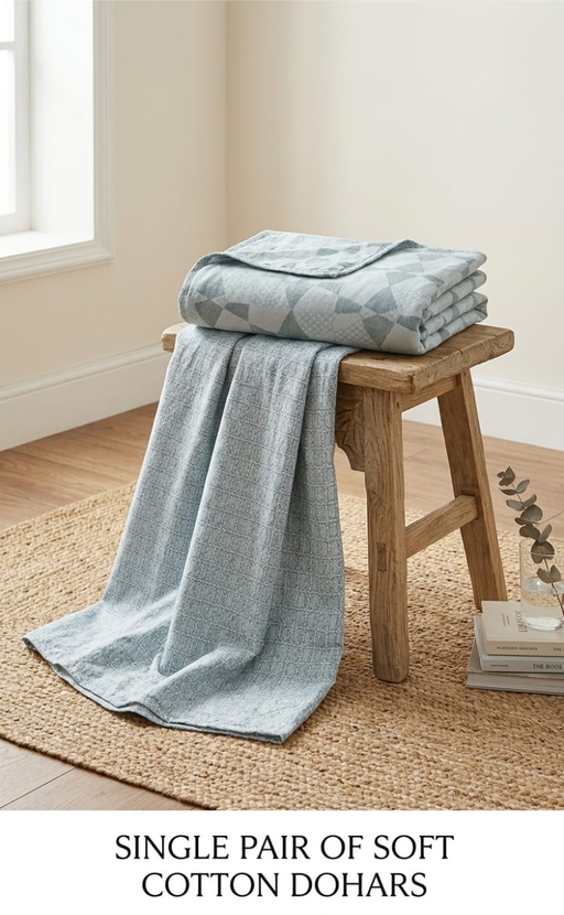 Blanket | Dohar. Pista Green Abstract soft & Cozy. Two Pc Single bed | Laces and Frills - Laces and Frills