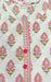 Off White/Peach Floral Jaipuri Cotton Short Kurti. Pure Versatile Cotton. | Laces and Frills - Laces and Frills