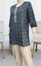 Navy Blue Floral Jaipuri Cotton Short Kurti. Pure Versatile Cotton. | Laces and Frills - Laces and Frills