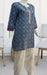 Navy Blue Floral Jaipuri Cotton Short Kurti. Pure Versatile Cotton. | Laces and Frills - Laces and Frills