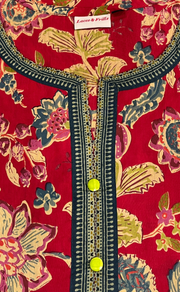 Red Garden Jaipur Cotton Short Kurti. Pure Versatile Cotton. | Laces and Frills